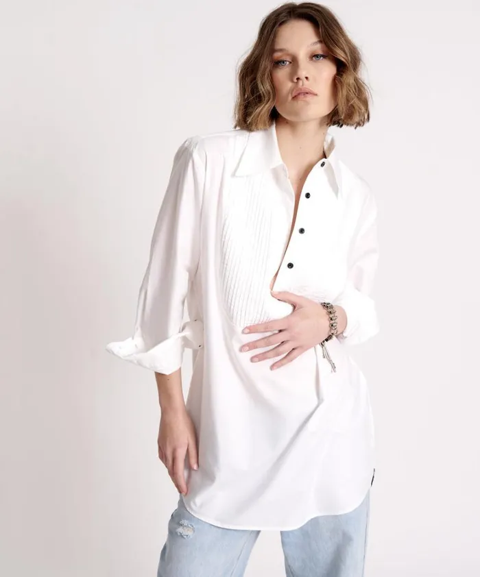 One Teaspoon Mini Dresses TUXEDO SHIRT DRESS 8211 Women