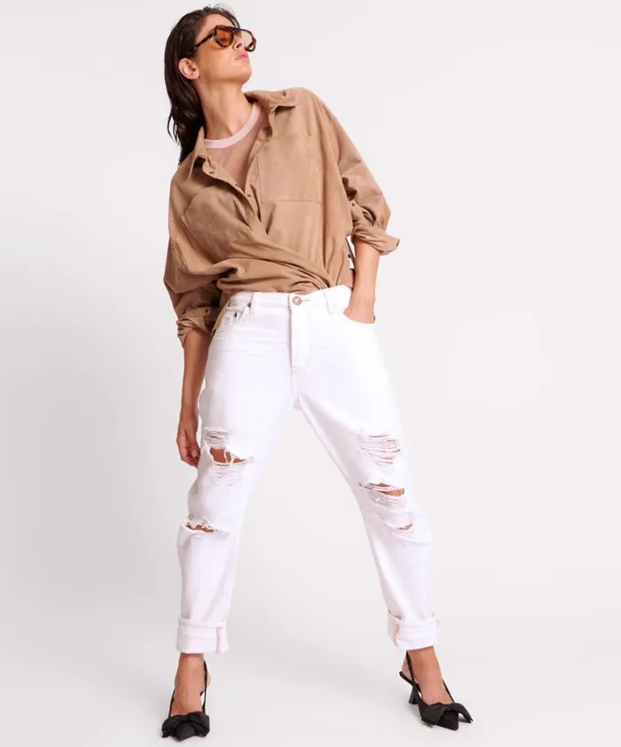 One Teaspoon Shirts SAND SUEDE LEATHER DARIA SHACKET 8211 Women One Teaspoon Shirts SAND SUEDE LEATHER DARIA SHACKET 8211 Women