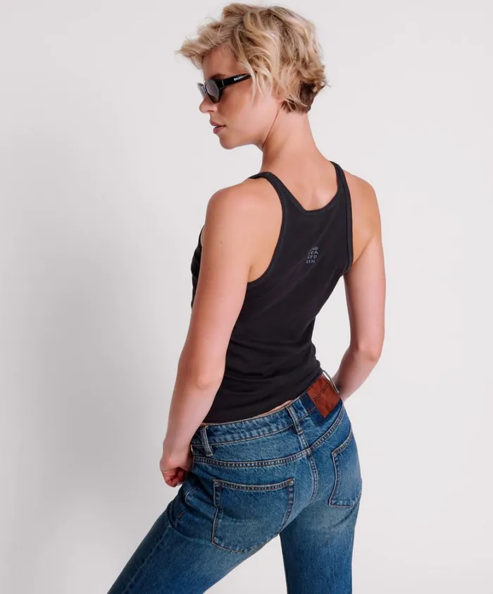 One Teaspoon Tees and Tanks ONETEASPOON FINE RIB SINGLET 8211 Women One Teaspoon Tees and Tanks ONETEASPOON FINE RIB SINGLET 8211 Women