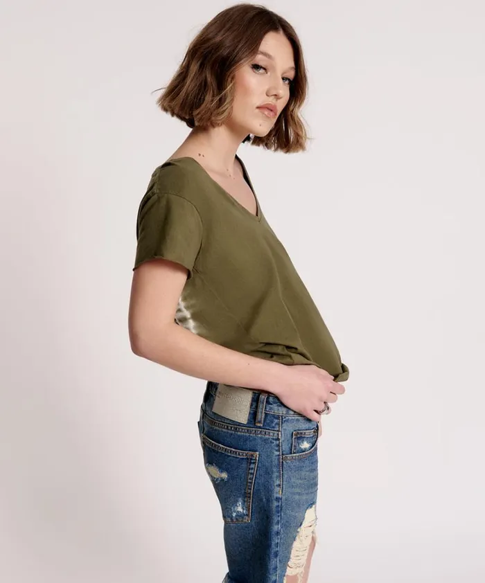 One Teaspoon Tees and Tanks ORGANIC PEACE SCOOP NECK TEE 8211 Women One Teaspoon Tees and Tanks ORGANIC PEACE SCOOP NECK TEE 8211 Women