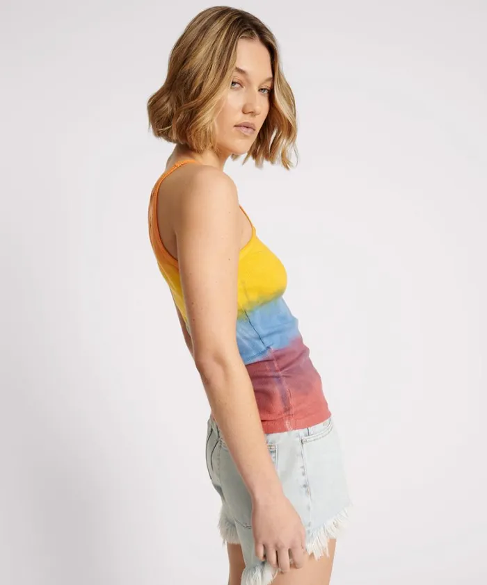 One Teaspoon Tees and Tanks SUNSET STRIPE RIB SINGLET 8211 Women One Teaspoon Tees and Tanks SUNSET STRIPE RIB SINGLET 8211 Women