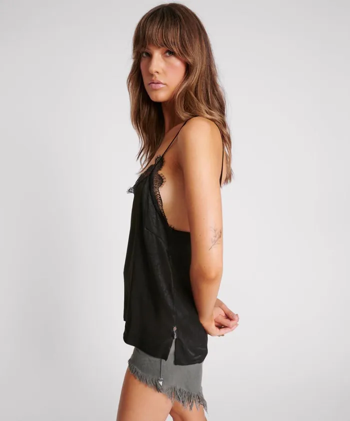 One Teaspoon Tops BLACK LACE CAMI TOP 8211 Women One Teaspoon Tops BLACK LACE CAMI TOP 8211 Women