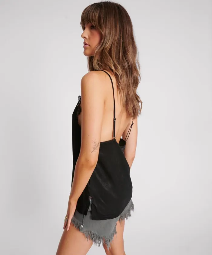 One Teaspoon Tops BLACK LACE CAMI TOP 8211 Women One Teaspoon Tops BLACK LACE CAMI TOP 8211 Women