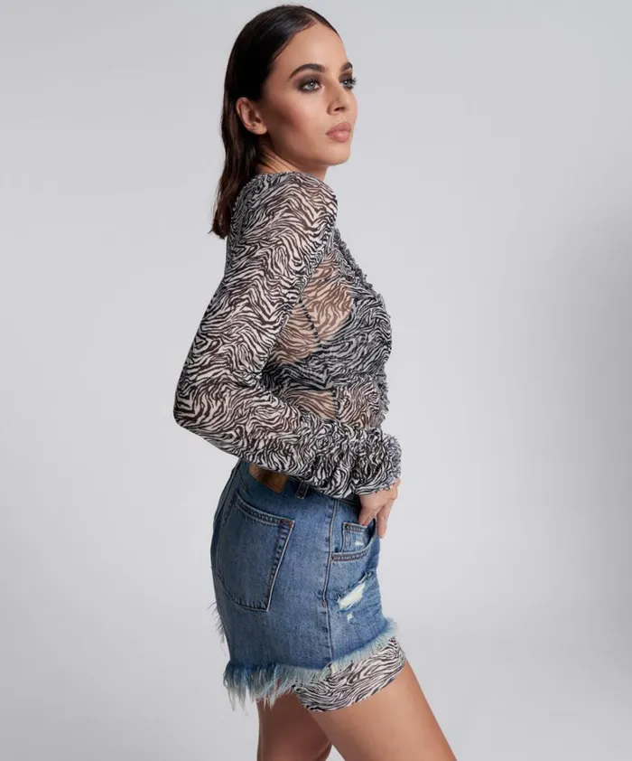 One Teaspoon Tops INTERFERENCE RUFFLE PARTY LONGSLEEVE TOP 8211 Women One Teaspoon Tops INTERFERENCE RUFFLE PARTY LONGSLEEVE TOP 8211 Women
