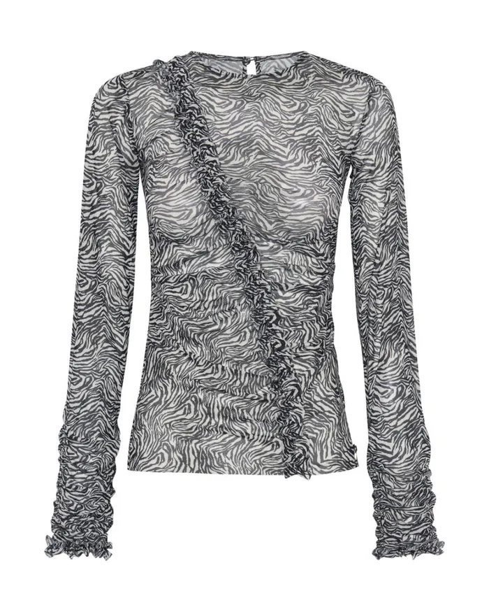 One Teaspoon Tops INTERFERENCE RUFFLE PARTY LONGSLEEVE TOP 8211 Women One Teaspoon Tops INTERFERENCE RUFFLE PARTY LONGSLEEVE TOP 8211 Women