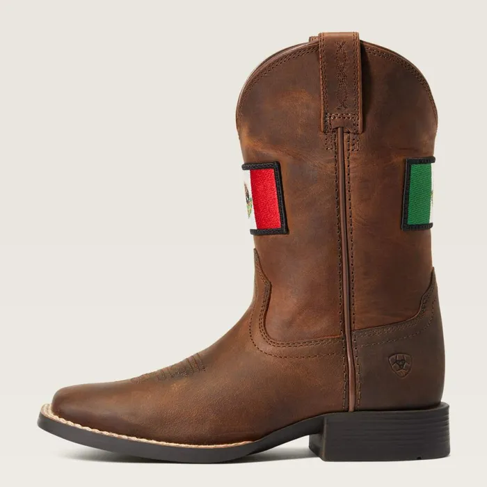 Orgullo Mexicano II Western Boot Distressed Brown Kids Ariat Big Kids039 Footwear Orgullo Mexicano II Western Boot Distressed Brown Kids Ariat Big Kids039 Footwear