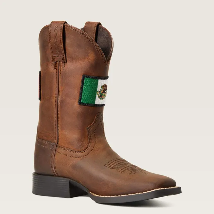 Orgullo Mexicano II Western Boot Distressed Brown Kids Ariat Big Kids039 Footwear Orgullo Mexicano II Western Boot Distressed Brown Kids Ariat Big Kids039 Footwear
