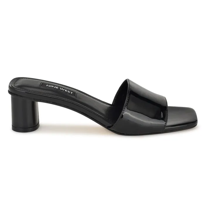 Paire Slide Sandals Black Women Nine West Low Heel