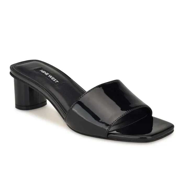 Paire Slide Sandals Black Women Nine West Low Heel Paire Slide Sandals Black Women Nine West Low Heel