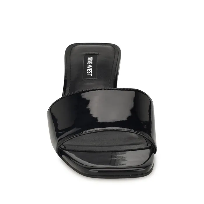Paire Slide Sandals Black Women Nine West Low Heel Paire Slide Sandals Black Women Nine West Low Heel