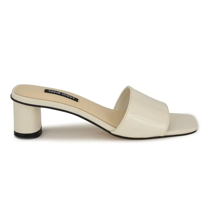 Paire Slide Sandals Ivory Women Nine West Heeled