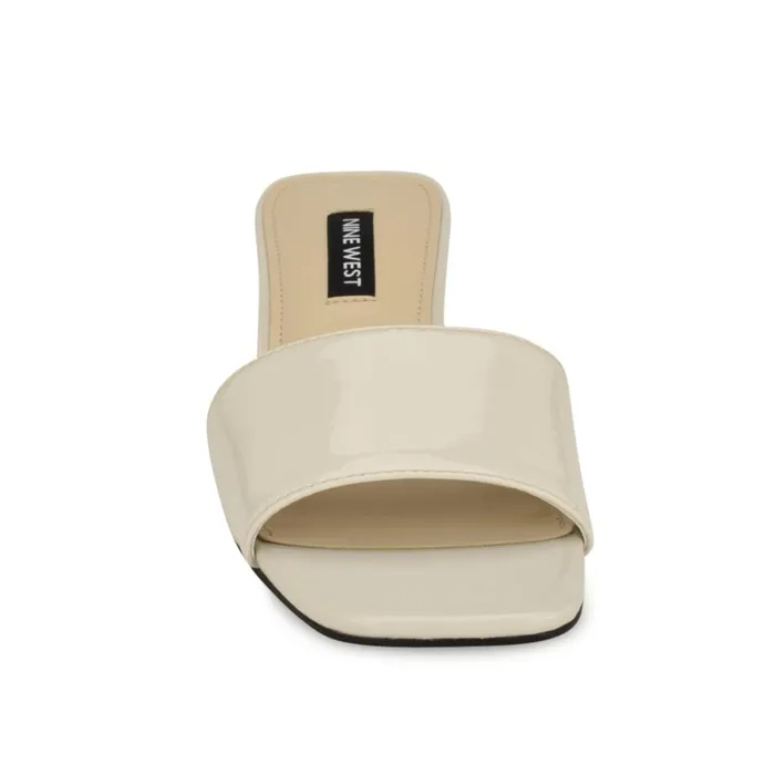 Paire Slide Sandals Ivory Women Nine West Heeled Paire Slide Sandals Ivory Women Nine West Heeled