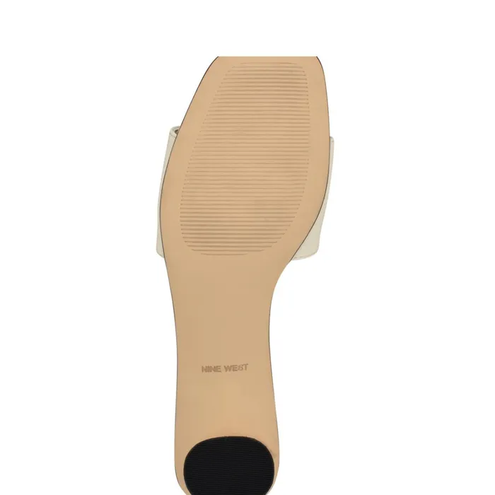 Paire Slide Sandals Ivory Women Nine West Heeled Paire Slide Sandals Ivory Women Nine West Heeled