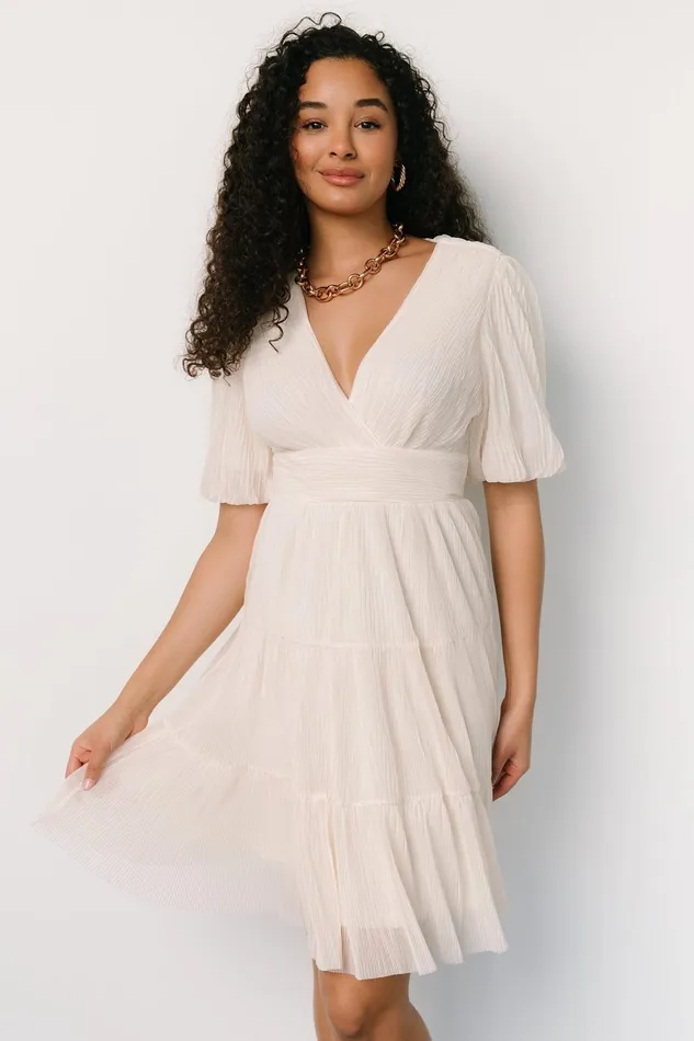 Patrice Short Dress Cream Women Baltic Born Bridal Patrice Short Dress Cream Women Baltic Born Bridal