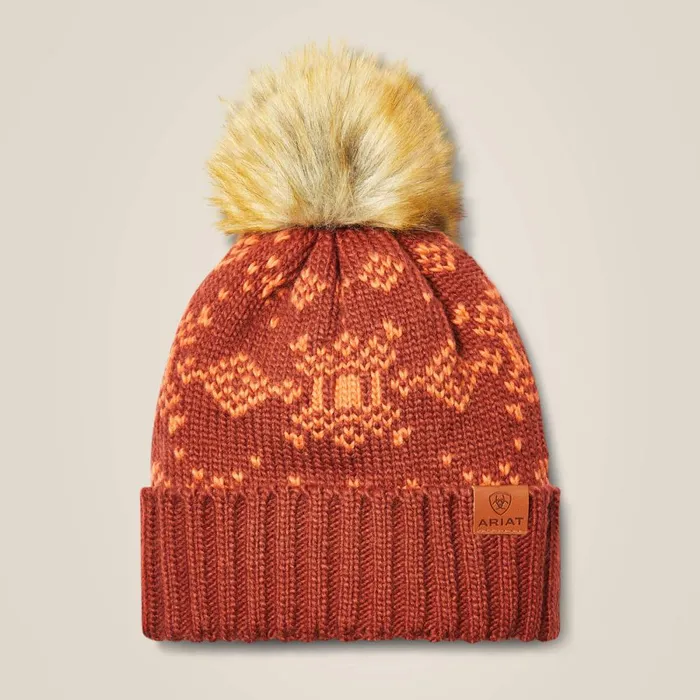 Patrona Beanie Firedburnt Brick Women Ariat Hats and Caps