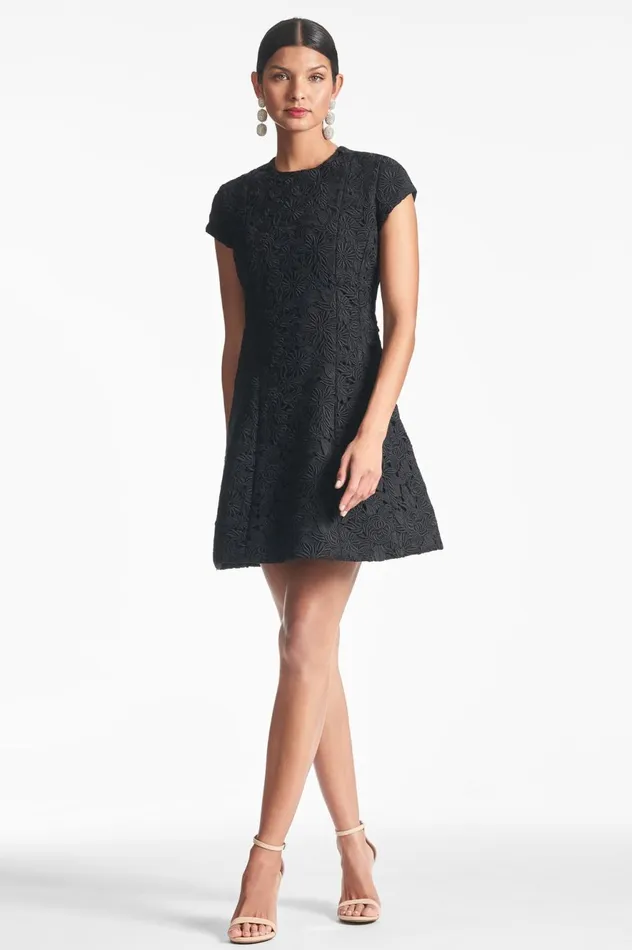 Penelope Dress 8211 Noir Women Sachin and Babi Short Sleeve