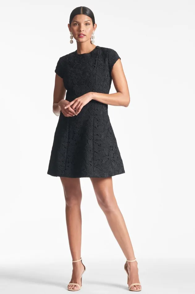 Penelope Dress 8211 Noir Women Sachin and Babi Short Sleeve