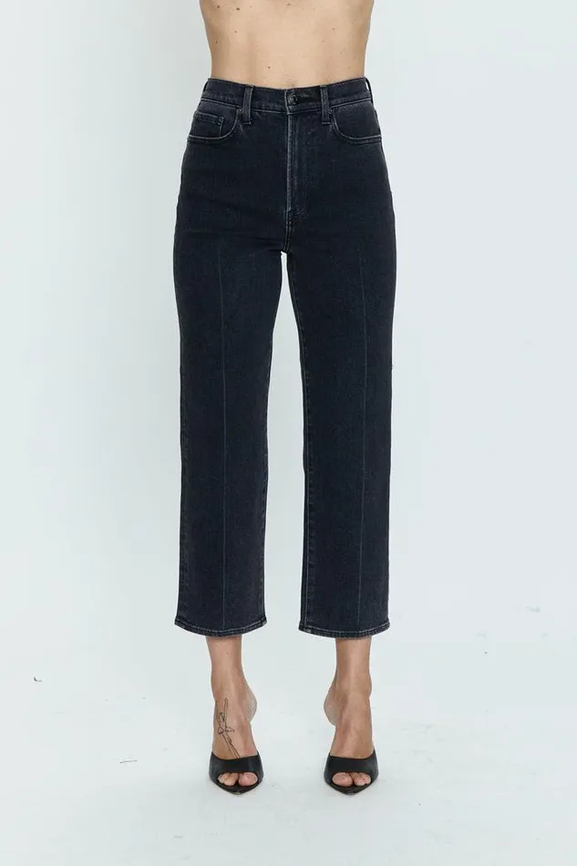 Pistola Denim Denim Women Cassie Crop Super High Rise Straight 8211 Black Box Blackbox