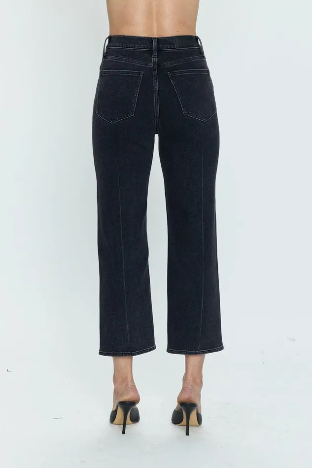 Pistola Denim Denim Women Cassie Crop Super High Rise Straight 8211 Black Box Blackbox