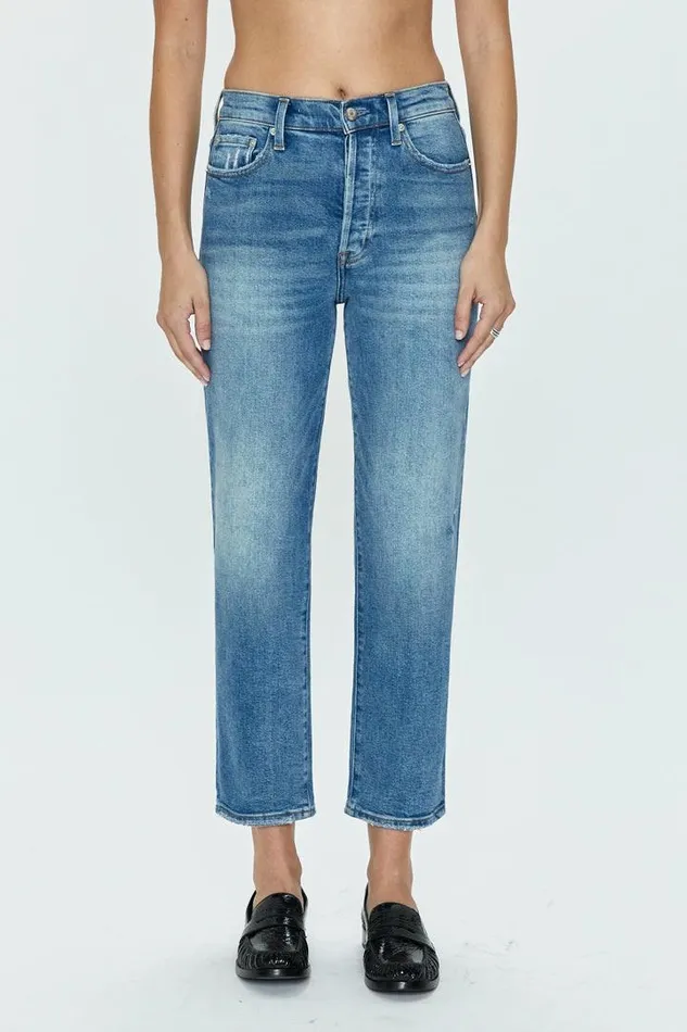 Pistola Denim Denim Women Charlie High Rise Classic Straight Ankle 8211 Spruce Spruce