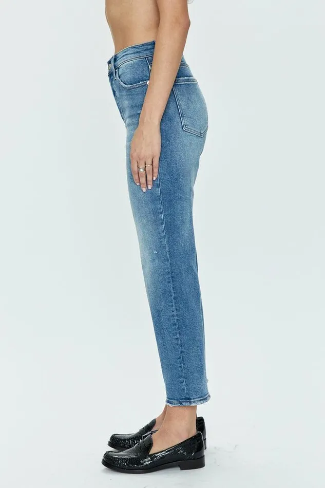 Pistola Denim Denim Women Charlie High Rise Classic Straight Ankle 8211 Spruce Spruce