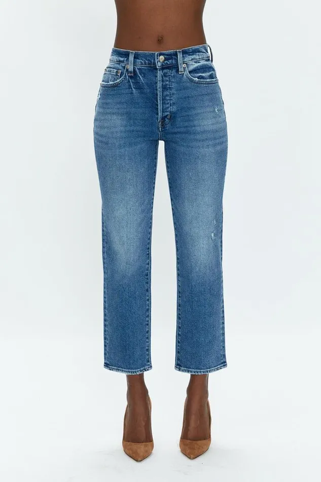Pistola Denim Denim Women Charlie High Rise Classic Straight Ankle 8211 Westminster Vintage Westminster Vintage