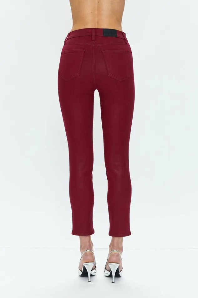 Pistola Denim Denim Women Monroe Crop High Rise Cigarette Crop 8211 Coated Carnation Coated Carnation