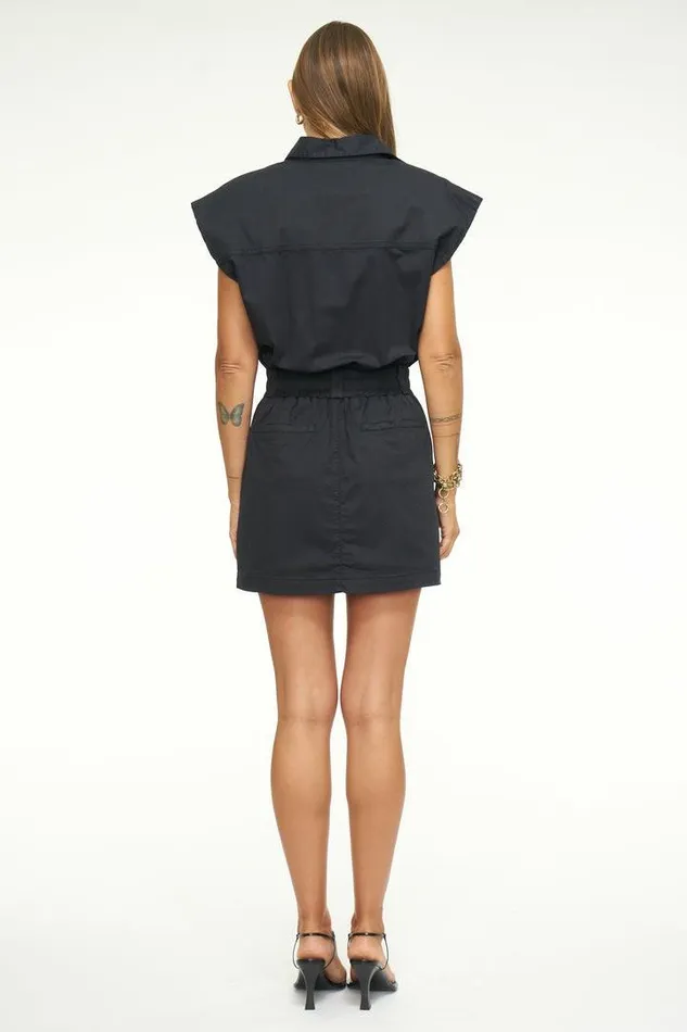 Pistola Denim Dresses Women Rosie Mini Dress Smocked Waist Dress 8211 Fade To Black Fade To Black