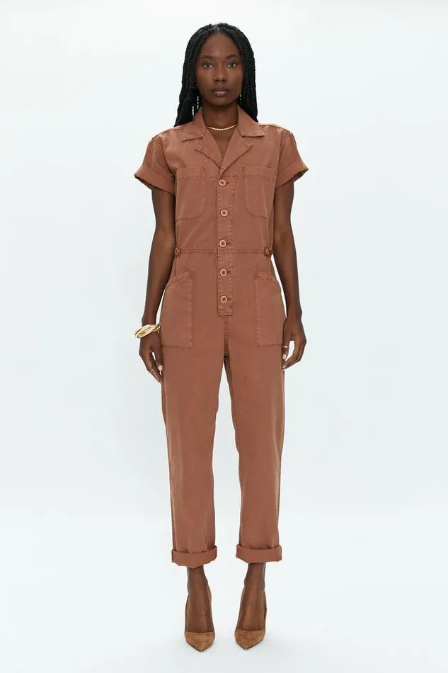 Pistola Denim Jumpsuits and Rompers Women Grover Short Sleeve Field Suit 8211 Cinnamon Cinnamon Pistola Denim Jumpsuits and Rompers Women Grover Short Sleeve Field Suit 8211 Cinnamon Cinnamon