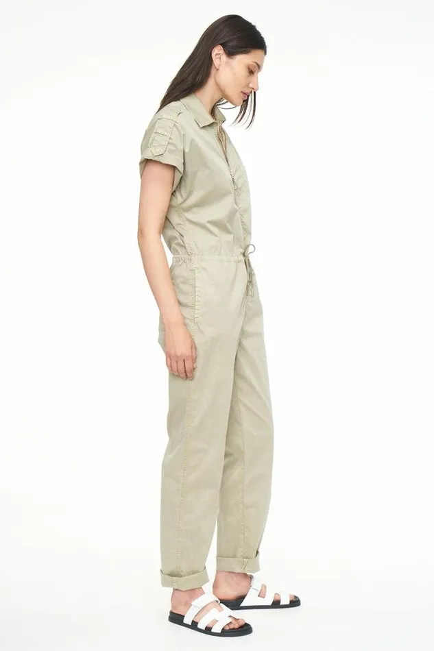Pistola Denim Jumpsuits and Rompers Women Jordan Short Sleeve Zip Front Jumpsuit 8211 Pistachio Pistachio