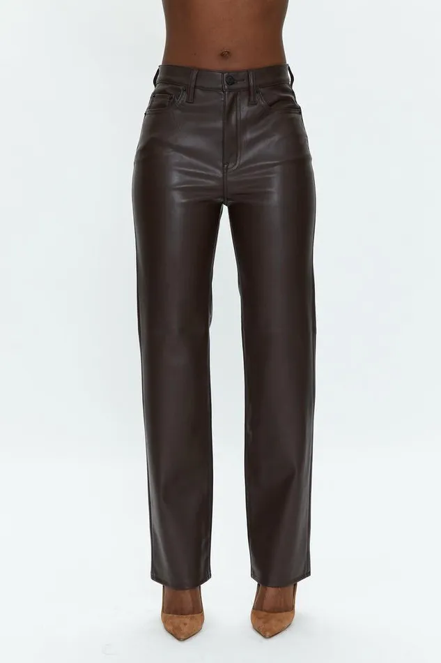 Pistola Denim Pants Women Cassie Super High Rise Straight Leg 8211 Coffee Bean Coffee Bean