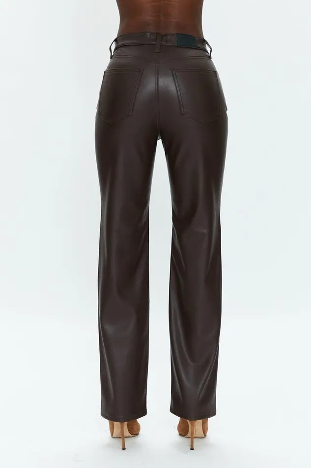 Pistola Denim Pants Women Cassie Super High Rise Straight Leg 8211 Coffee Bean Coffee Bean