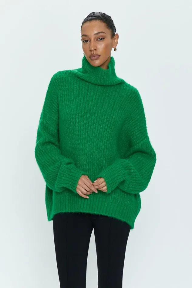 Pistola Denim Sweaters and Knits Women Ashley Turtleneck Sweater 8211 Fern Fern