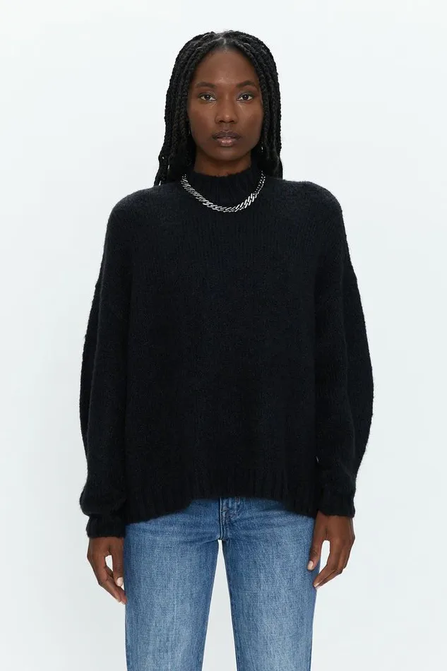 Pistola Denim Sweaters and Knits Women Carlen Mock Neck Sweater 8211 Midnight Midnight