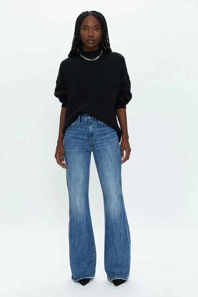 Pistola Denim Sweaters and Knits Women Carlen Mock Neck Sweater 8211 Midnight Midnight