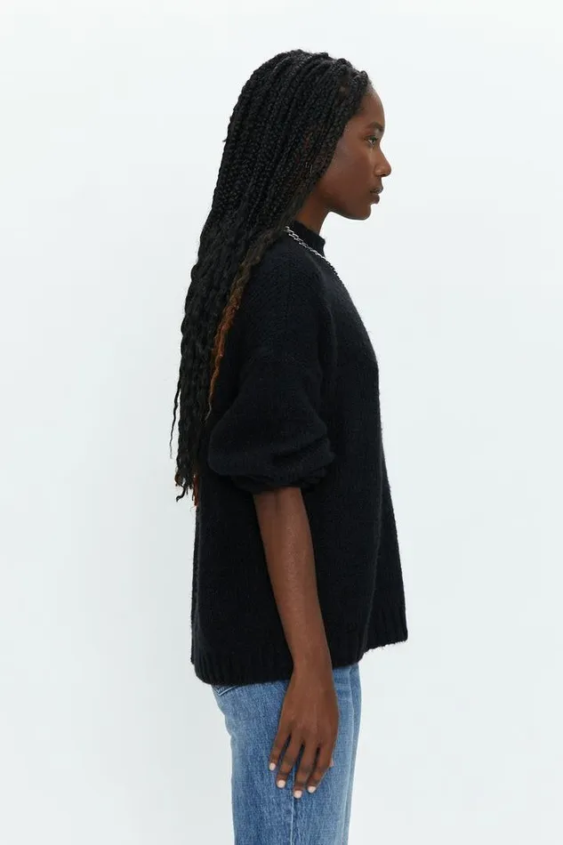 Pistola Denim Sweaters and Knits Women Carlen Mock Neck Sweater 8211 Midnight Midnight