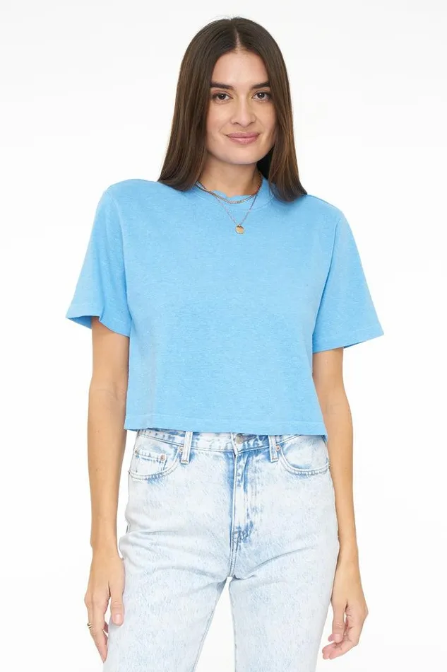 Pistola Denim Tops Women Cody Boxy Tee 8211 Malibu Blue Malibu Blue