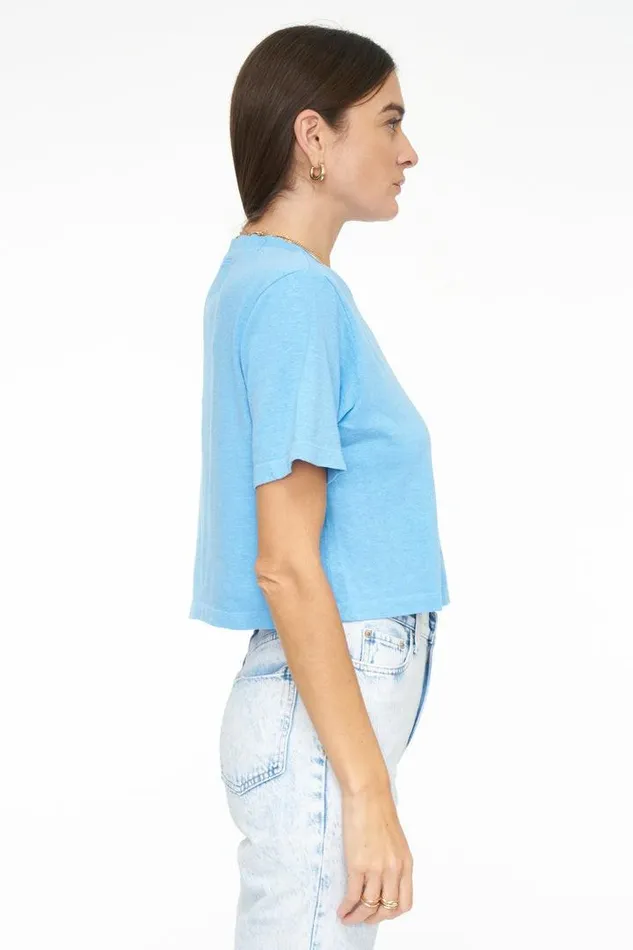 Pistola Denim Tops Women Cody Boxy Tee 8211 Malibu Blue Malibu Blue