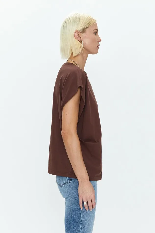 Pistola Denim Tops Women Trina Muscle Tee 8211 Chocolate Chocolate