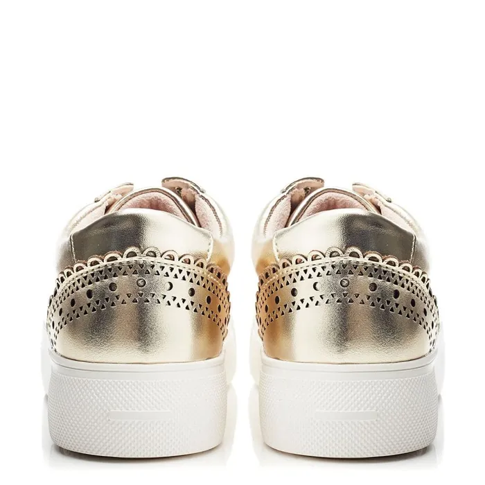 Platform Trainers Women Moda In Pelle Breil Gold Porvair