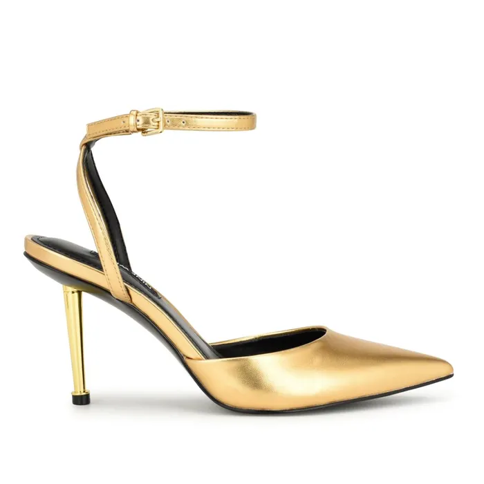Plaza Ankle Strap Pumps Platino Women Nine West Pumps