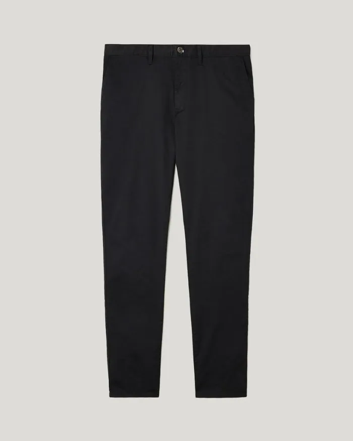 Politix Chinos Men Slim Stretch Cotton Chino Black