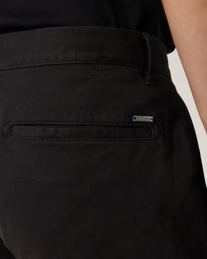 Politix Chinos Men Slim Stretch Cotton Chino Black
