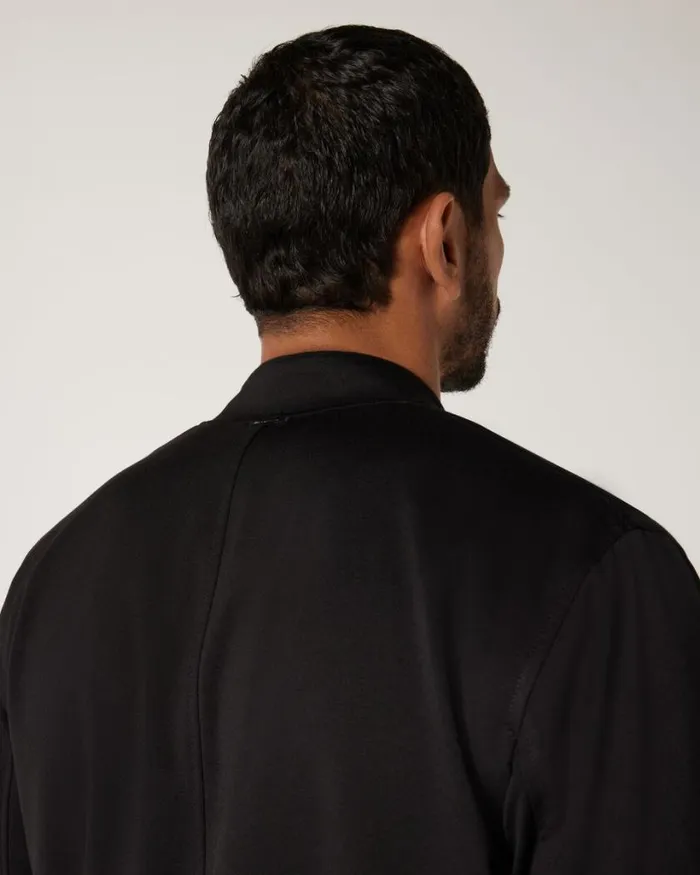 Politix Coats and Jackets Men Slim Stretch Travel Jersey Bomber Black