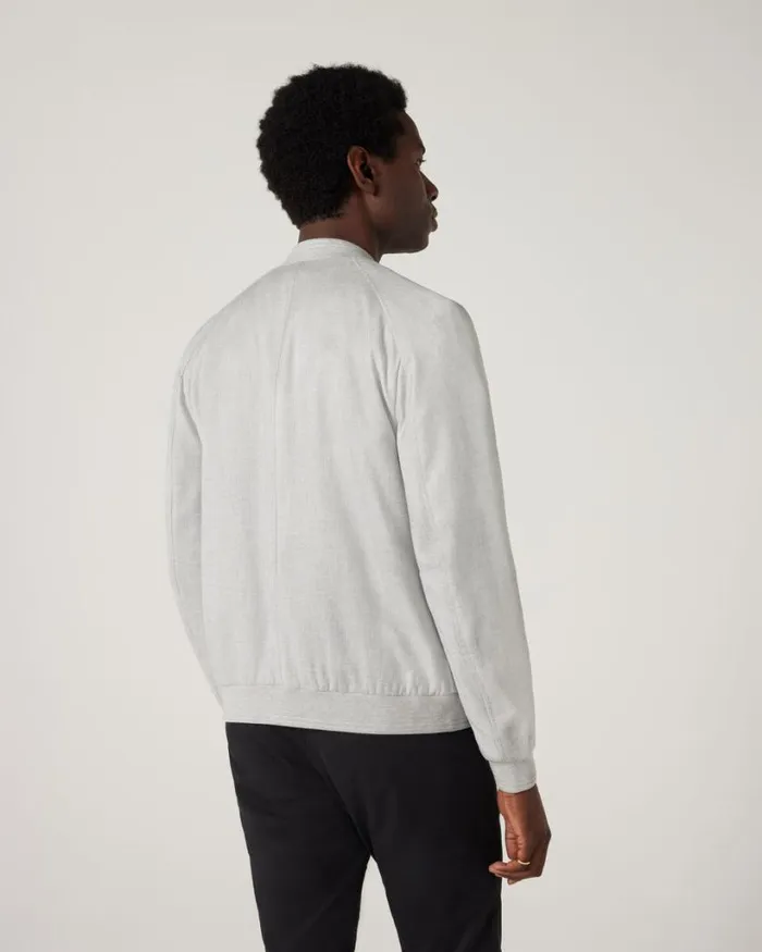 Politix Coats and Jackets Men TEXTURED BOMBER JACKET Light Grey