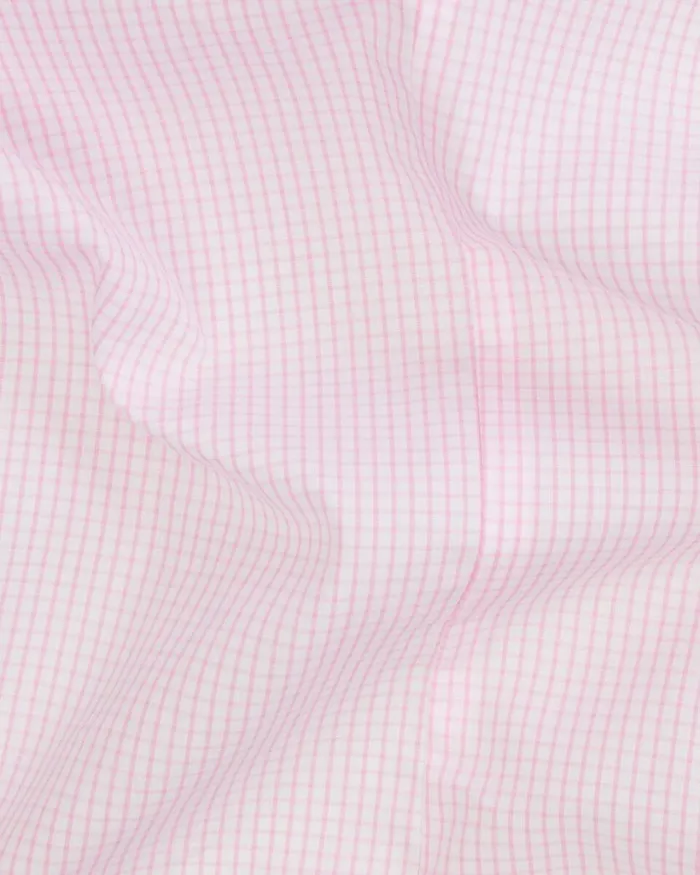 Politix Formal Shirts Men Microcheck Business Shirt Pink