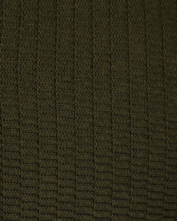 Politix Knitwear Men Fashion Polo Knit Khaki