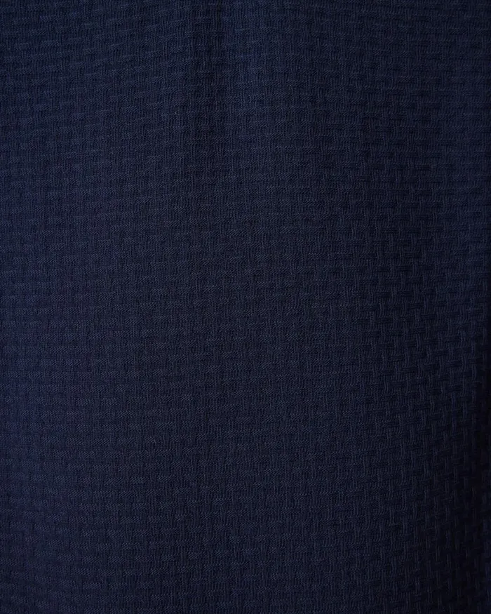 Politix Polo Shirts Men Textured Zipup Collar Polo Navy