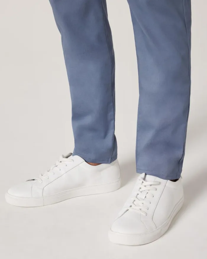 Politix Shoes Men Classic White Leather Sneaker White