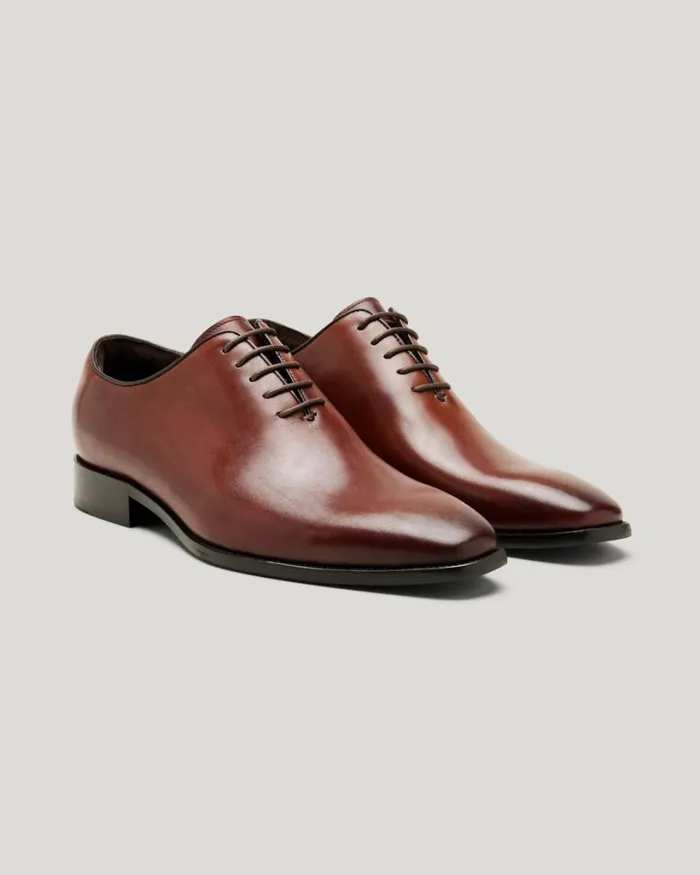 Politix Shoes Men Leather Dress Shoe With Smooth Leather Finish Brown